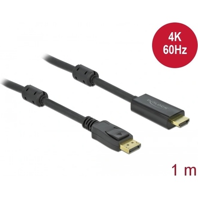 Delock Активен DisplayPort 1.2 - HDMI кабел 4K 60 Hz Дълъг 1 метър