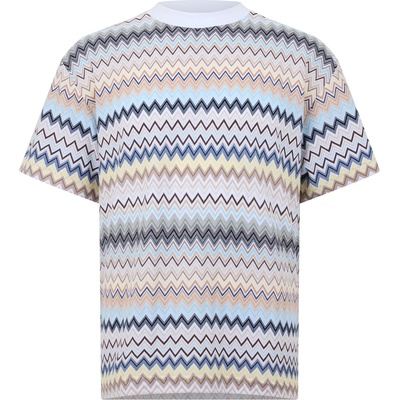 Missoni Тениска MISSONI Men's Pattern Regular Fit T-Shirt - White SM9ER