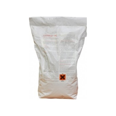 Lanirat Pg 5kg (deratizačních staniček, hubení hlodavců, náhodnému požití, ochranné rukavice, Parafinové bloky) Lanirat Pg 5kg