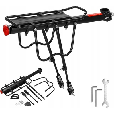 Springos hliníkový čierny 10 kg na sedlovku/rám Zadný nosič na bicykel