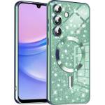 Techsuit Калъф за Samsung Galaxy A15 4G / A15 5G - Луксозен блясък MagSafe - Светло зелен (KF2335220)
