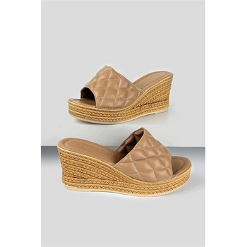 Moda Trend Дамски чехли с цяла подметка - Визон #329332 (329332_Визон)