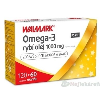 Walmark Omega3 Forte rybí olej 1000 mg 120+60 tobolok