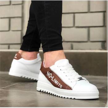 Wagon Мъжки ежедневни обувки wg027 - Бели с кафяв #317118 (317118_Бяло)