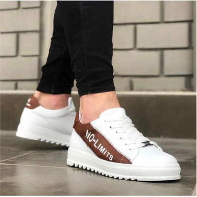 Wagon Мъжки ежедневни обувки wg027 - Бели с кафяв #317118 (317118_Бяло)