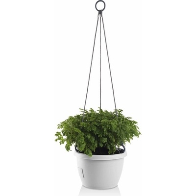 Gardenico Samozavlažovací závěsný květináč Marina bílá pr. 25 cm