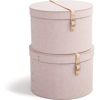 Bigso Декоративни светлорозови картонени кутии за съхранение в комплект от 2 бр. с капаци ø 37, 5x25 cm Rut Restore Paper Laminate - Bigso (5482R1333L10-99)