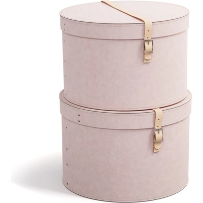 Bigso Светлорозови картонени кутии за съхранение в комплект 2 бр. с капаци ø 37, 5x25 cm Rut Restore Paper Laminate - Bigso (5482R1333L10-99)