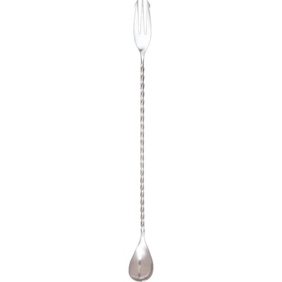 Nerezová barová lžička Cocktail Kingdom s vidličkou 50 cm