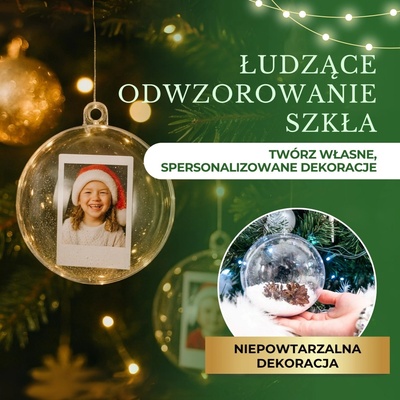 SPRINGOS Vianočná banka priehľadná 11cm