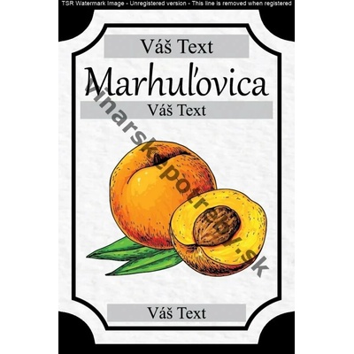 Etiketa marhuľovica vz2