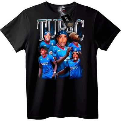 NOONEBRAND Тениска Тупак Шаку - 4XL, Black