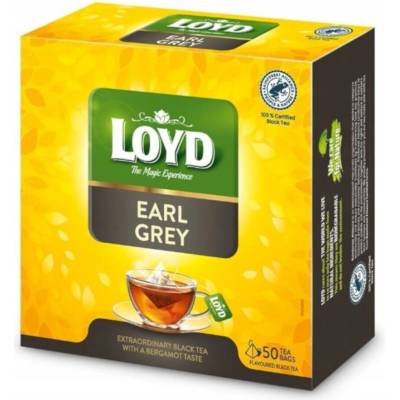 LOYD Čierny Čaj Earl Grey s Nádychom Bergamotu 50 Vrecúšok