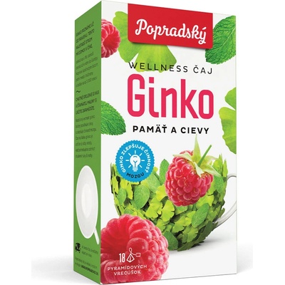POPRADSKÝ čaj WELNESS GINKO PAMÄŤ A PREKRVENIE 27 G