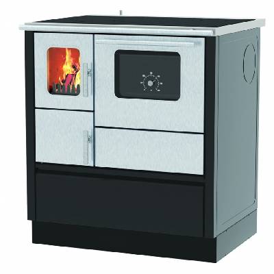 Alfa Plam ALFA PLAM, sporák INOX 75, teplovzdušný 6 kW, pravý, černý