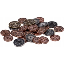 Sada 15 univerzálnych kovových mincí Larp RPG