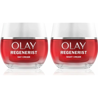 Olay Regenerist Day Cream hydratačný a spevňujúci denný krém proti vráskam 50 ml + Olay Regenerist Night Cream hydratačný nočný krém proti vráskam 50 ml
