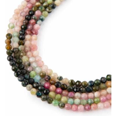 Koráliky z minerálu Turmalín gradient 3mm brúsené - 18 cm