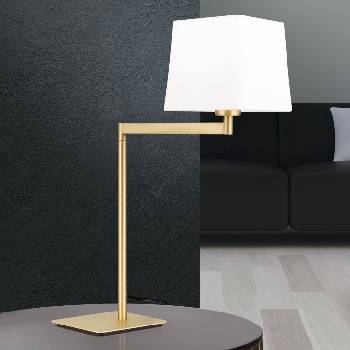 Orion LA 4-1209/1 - Настолна лампа CARLTON 1xE27/40W/230V бял/златист (OR0113)