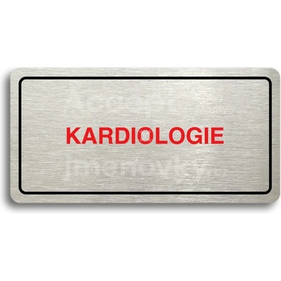 ACCEPT Piktogram KARDIOLOGIE - stříbrná tabulka - barevný tisk