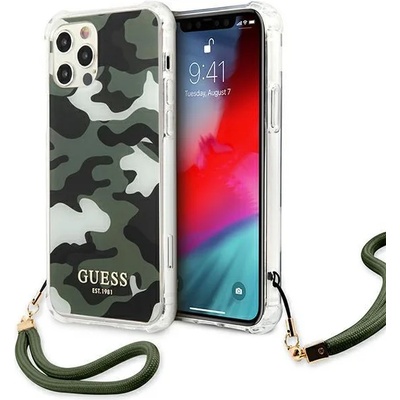 GUESS Калъф за телефон Guess GUHCP12MKSARKA Camo Collection за Apple iPhone 12/12 Pro, бежов (GUE001335)