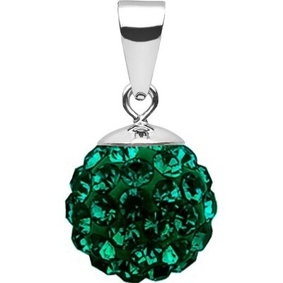 Nubis Stříbrný přívěšek s krystaly Crystals from Swarovski Emerald NBS002 EM