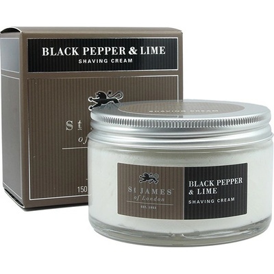 St James of London Black Pepper & Lime krém na holenie 150 ml