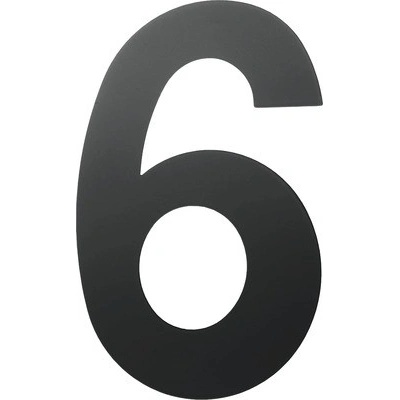 Domové číslo "6" čierne 15 cm