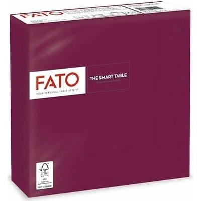 FATO Ubrousky 1/4 ohyb 33x33cm Smart Table bordó 50ks