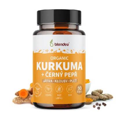 Blendea Kurkuma + Piperin BIO Organic 90 kapsúl