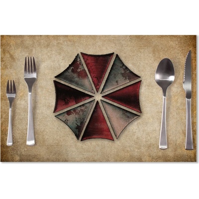 Sablio Prestieranie Resident Evil Umbrella Corporation Vintage 40x30cm