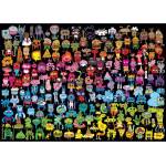 Heye - Puzzle Pens are my Friends: Doodle Rainbow - 1 000 piese