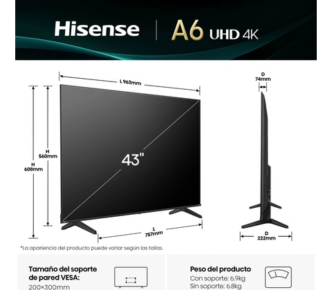 Hisense 43A6Q