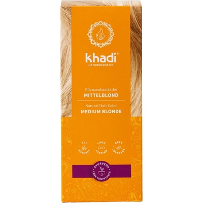 Khadi rastlinná farba na vlasy stredná blond 100 g