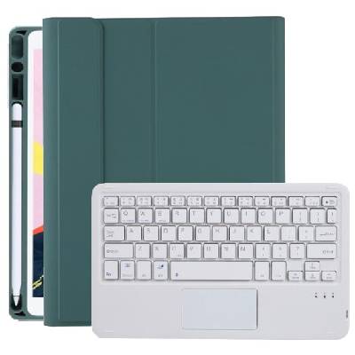 Калъф с клавиатура, тъчпад и място за Apple Pencil за iPad 9, 7" (2017/2018) / Air 1 / 2 / Pro 9, 7" - петролено сив (69713)