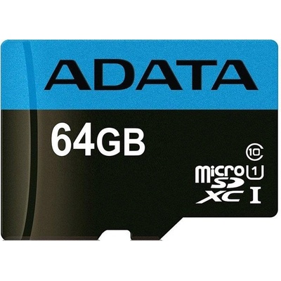 ADATA SDXC 64GB UHS-I U1 AUSDX64GUICL10A1-RA1
