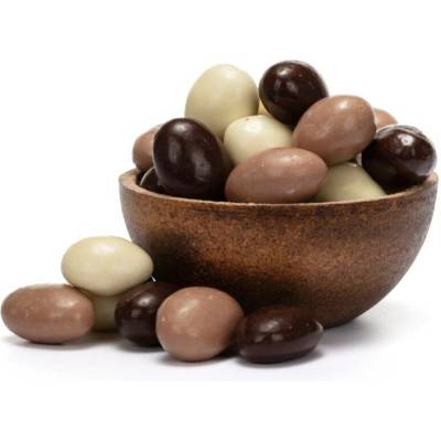 Grizly Mandle v hořké čokoládě & jogurtové a karamelové polevě ořechy v polevě 500 g