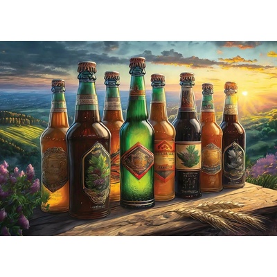 Art Retro pivní lahve 1000 dílků