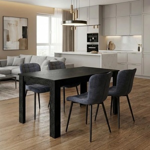 TopMebel Трапезен комплект 5 части Darlen - Chiara TopMebel sencron в черен цвят - антрацит 125x72x74cm