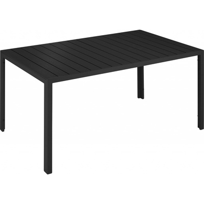 tectake 404401 zahradní stůl simona - černá/černá