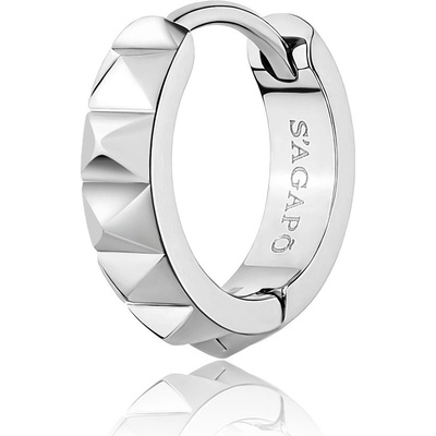 S'Agapõ Single kruhová náušnice z oceli Proud SPD35