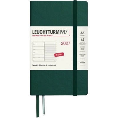 Forest Green Pocket A6 Týdenní 2027