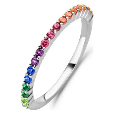 Ti Sento stříbrný prsten s barevnými zirkony 12268MC