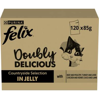 Felix So gut... hovězí a drůbeží krocan a játra kuřecí a ledviny kachní a jehněčí 120 x 85 g
