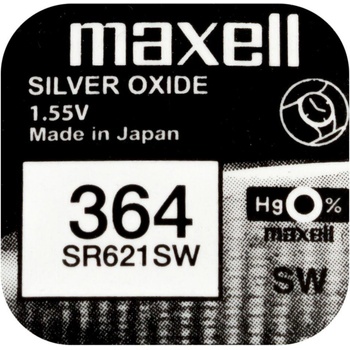 Maxell Бутонна батерия сребърна maxell sr621sw -364-ag1- (sr621sw -364-ag1)