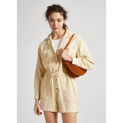 PEPE JEANS Elison long sleeve romper - Beige (Malt Beige)