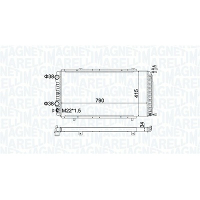 Chladič vody pro motor MAGNETI MARELLI 350213180900