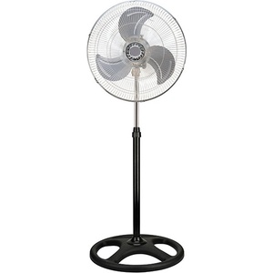 Muhler Вентилатор на стойка 18''Muhler FM-8118D, Индустриален, Мощност 70W, Механично управление, 3 скорости, 3 перки, Осцилация, Черен (KT-648883)