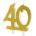PartyDeco Свещ за торта - златна 40