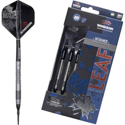 Softové šipky Windson LEAF 20 G Stříbrná,Černá,Bílá